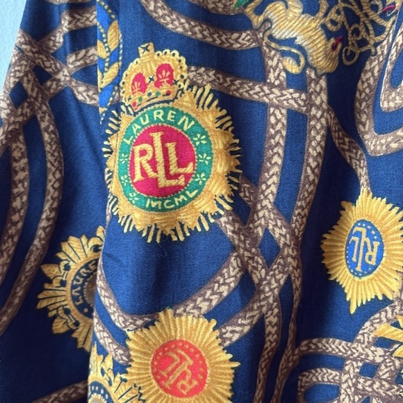 Lauren Ralph Lauren Equestrian Crest Logo Button Down Shirt L - Picture 9 of 10